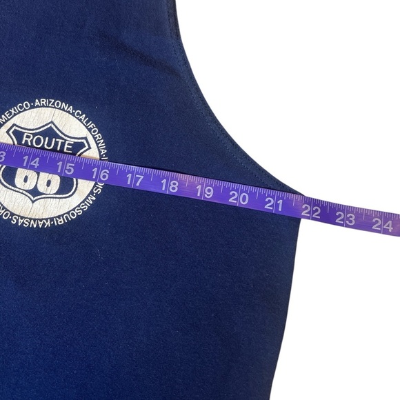 Vintage 80s 90s Single Stitch Route 66 Graphic Muscle Tee Cutoff Tank Top - Picture 3 of 8